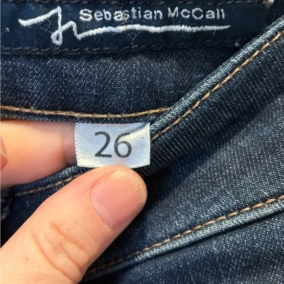 Sebastian McCall Womens Jeans Size 26 Straight Leg USA Made Dark Blue - Picture 5 of 8